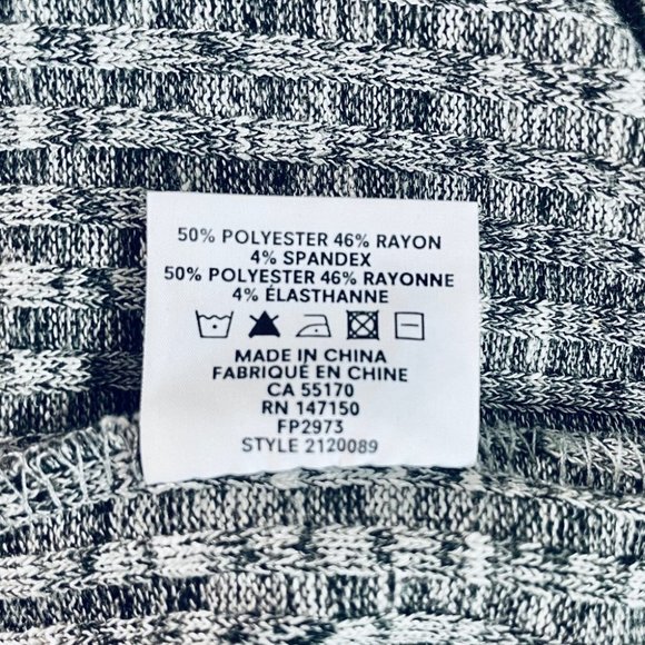 Frank & Oak Knit Ribbed Grey Ladies Short Sleeve Fitted T- Shirt Size S - Picture 8 of 8